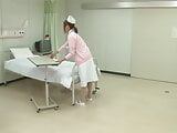 .Hot Japanese Nurse gets banged at hospital bed by a horny patient!.
