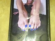Cum On Violet Skye Sexy Feet Blue Toe Nails 