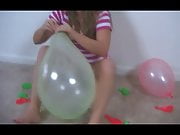 BBW Krtisty plays with Balloons