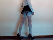 Crossdresser With sister's office clothes