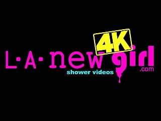 New sexy blonde takes hot Shower in 4K