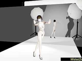 Makoto Dancing Dance Wearing High Heels