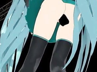 Mmd sexy blue hair babe in...