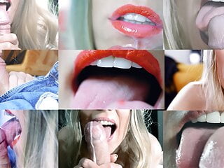 Amateur Cum in Mouth Compilation, Asian Close Ups, Tongue, Close up