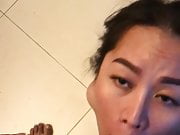 Little Vietnamese mouth stretched and tamed with hard cock 