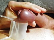 A Fast And Thick Cumshot In A Cup