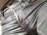 piss in tight jeans closeup