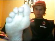Straight guys feet on webcam #558