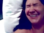 Brazilian chick laughing while getting facial 
