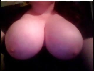 playing with her big tits on webcam chat