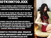 Hotkinkyjo fucking anal dragon dildo from mrhankey – prolapse
