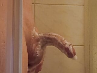 Shaving and massage in the shower