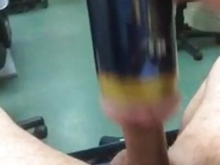 Playtime at work with my fleshlight can