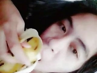 Filipina Julie blowjob with a banana