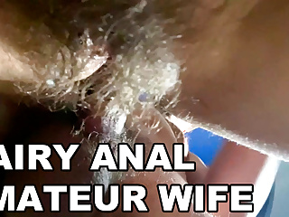  video: HAIRY ANAL AMATEUR WIFE. HAIRY ASSHOLE FUCK. LOUD MOANS. POV ANAL.