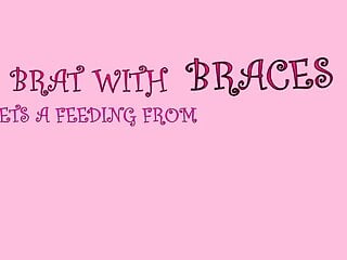 Brat with Braces gets her Feeding from Daddy: Cumpilation