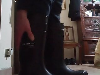 My boots rubber black...