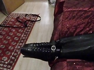 Bondage In Leather Bag And Ballet Shoes