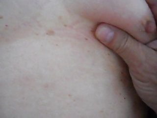 Squeezing tit and rubbing clit...