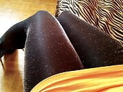 Sparkly tights and diamand high heels