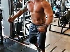 Hot muscle latin working out