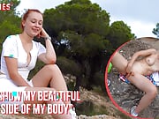 Ersties - Sexy Red Head Takes A Risk By Masturbating Outside
