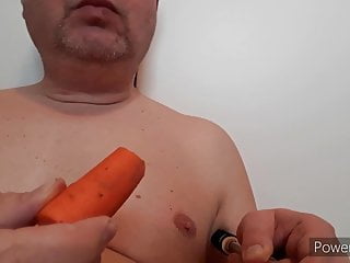 Carrot eaten from dirty hole