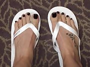 Lucy's sexy little feet and toes need cum