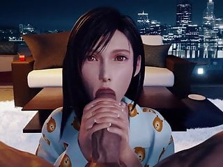 Tifa lockhart blowjob facial animation...