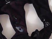 I cum on black panties of my GF - 1