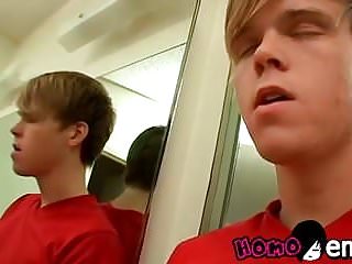 Horny Blond Twink Colby Bonds Jerking His Big Cock For Jizz