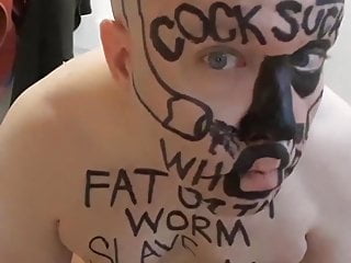 Fat Faggot Slave Worm Posing For Sir
