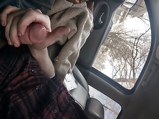 Publicly made a little solo cumshot in my car 