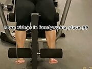 Fucking my sweaty feet after exercise 