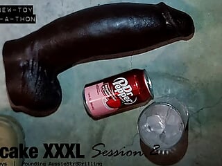 Beefcake XXXL: Session 2 – Str8 Aussie guy takes on monster dildo on fuck machine