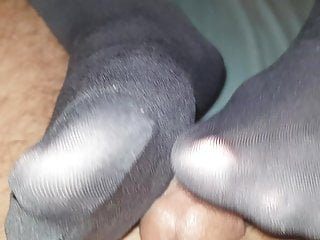 Footjob, Mature, Stockings Footjob, Orgasm