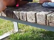Squirt in a public park