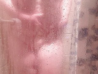 In steamy shower scene...