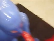 rubber guy sucking his friend