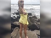 Brazilian trans beauty in the beach (non-nude, non-porn)