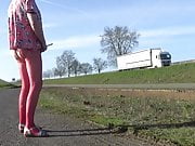 crossdresser sounding on the national road 64