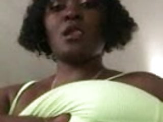 Solo bbw ebony sucks her nipple...