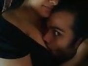 Indian Couple Kissing and Titty Licking
