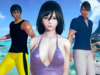 AI Shoujo Japanese beauty Nonomi shags Bruce Lee in realistic 3D animated sex multiple orgasms SUBTITLED UNCENSORED