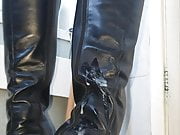 Cum on leather