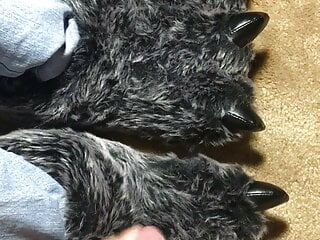 Cumming On Plush Wolf Feet