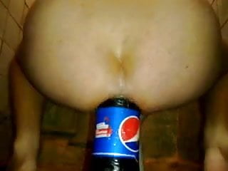 Liter bottle into the anus...