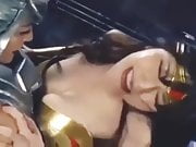 Wonder Woman squeezed and destroyed 