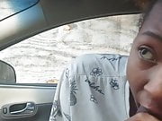 Public blowjob in car from black amateur mom from forsex.eu