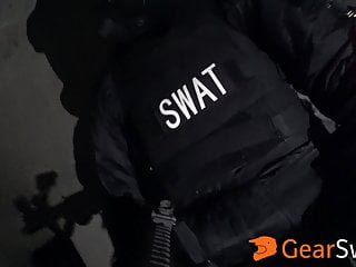 Swat Soldier Plays With His Guns